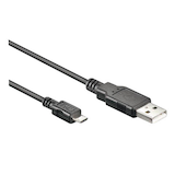 Artikelbild 1 für goobay USB 2.0 A/Micro USB 2.0 B Kabel 1,8 m schwarz, 1 St., Artikelnummer 401273