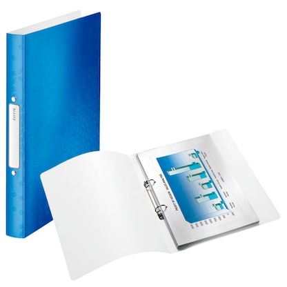 Artikelbild für LEITZ WOW Ringbuch 2-Ringe blau-metallic 3,2 cm DIN A4, 1 St., Artikelnummer 401500
