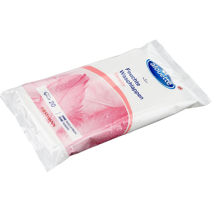 Artikelbild 2 für alouette Feuchttücher Waschlappen 1-lagig weiß, 20 Tücher, Artikelnummer 212924