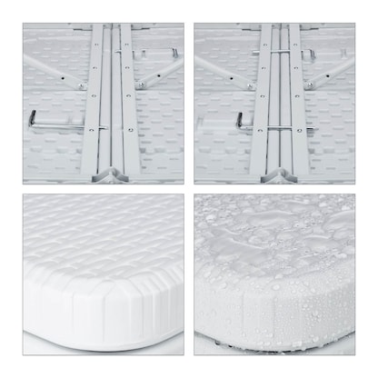 Artikelbild 5 für relaxdays Gartentisch BASTIAN weiß rechteckig 178,0 x 74,0 x 72,0 cm, Artikelnummer 771111