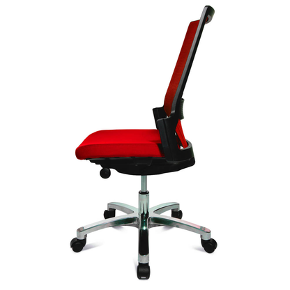 Artikelbild 4 für Topstar Bürostuhl Autosynchron®-1 Alu, AU1090 T31 Stoff rot, Gestell alu, Artikelnummer 617934