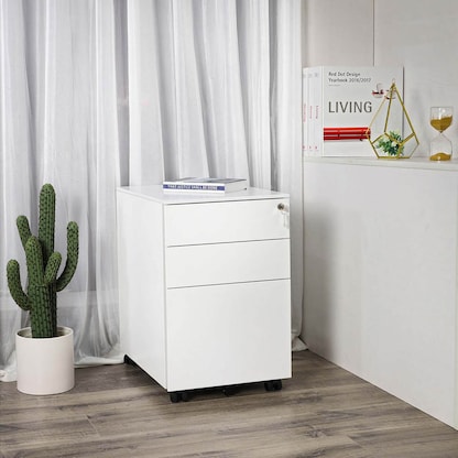 Artikelbild 3 für SONGMICS Rollcontainer weiß 3 Auszüge 39,0 x 52,0 x 60,0 cm, Artikelnummer 262077