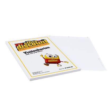 Artikelbild 2 für office discount Visitenkarten matt weiß 195 g/qm, 250 St., Artikelnummer 570440