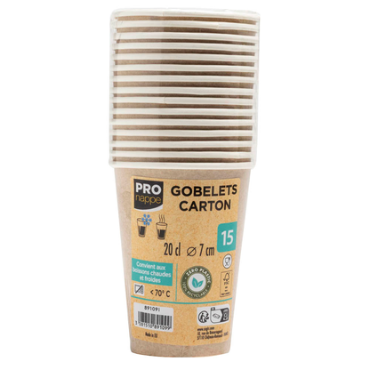 Artikelbild für PROnappe Einweg-Kaffeebecher braun 200,0 ml, 15 St., Artikelnummer 346139