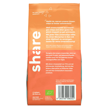 Artikelbild 2 für share Bio Linsen Chips 80,0 g, Artikelnummer 113306