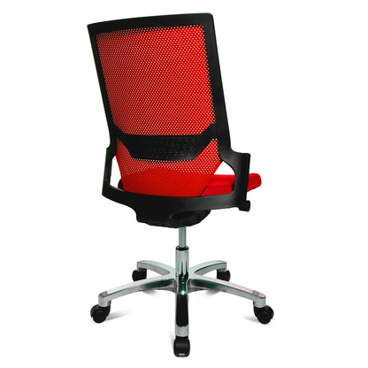 Artikelbild 5 für Topstar Bürostuhl Autosynchron®-1 Alu, AU1090 T31 Stoff rot, Gestell alu, Artikelnummer 617934