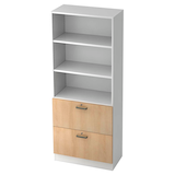 Artikelbild 1 für HAMMERBACHER Regalschrank 7300 SG, V7300/W/E/SG weiß, eiche 80,0 x 42,0 x 200,4 cm, 1 St., Artikelnummer 860306