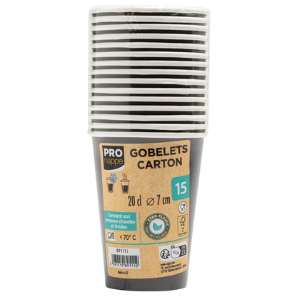 Artikelbild für PROnappe Einweg-Kaffeebecher schwarz 200,0 ml, 15 St., Artikelnummer 346144