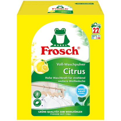Artikelbild für Frosch® Citrus Waschmittel Pulver, 1,45 kg, Artikelnummer 612129