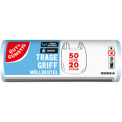 Artikelbild für GUT&GÜNSTIG Müllbeutel 50,0 l transparent, 20 St., Artikelnummer 987887