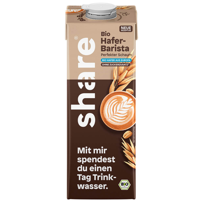 Artikelbild 2 für share BARISTA Bio-Haferdrink 8x 1,0 l, Artikelnummer 191336