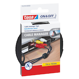 Artikelbild 1 für tesa Klettband schwarz 500,0 cm x 1,0 cm, 1 St., Artikelnummer 385284