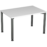 Artikelbild 1 für geramöbel Flex höhenverstellbarer Schreibtisch lichtgrau, anthrazit rechteckig, 4-Fuß-Gestell grau 120,0 x 80,0 cm, Artikelnummer 879344