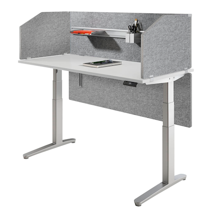 Artikelbild 4 für HAMMERBACHER Tischtrennwand Grundset VARS2/5, grau 73,5 x 50,0 cm, 2 St., Artikelnummer 659906