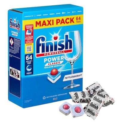 Artikelbild für finish POWERBALL POWER CLASSIC ALL IN 1 Spülmaschinentabs 64 St., Artikelnummer 539959