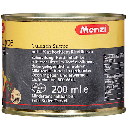 Artikelbild 4 für Menzi ungarische Gulasch Suppe Eintopf 5x 200,0 ml, 5 St., Artikelnummer 179024