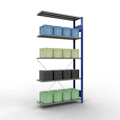 Artikelbild für SCHULTE Anbau-Schwerlastregal 12655-130-B silber 130,0 x 50,0 x 200,0 cm, Artikelnummer 744169