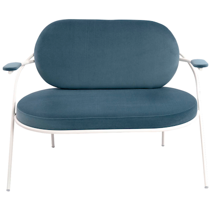 Artikelbild 2 für meet powered by PAPERFLOW 2-Sitzer Sofa SATURNE blau weiß Stoff 118,0 x 73,0 x 88,0 cm, 1 St., Artikelnummer 231379