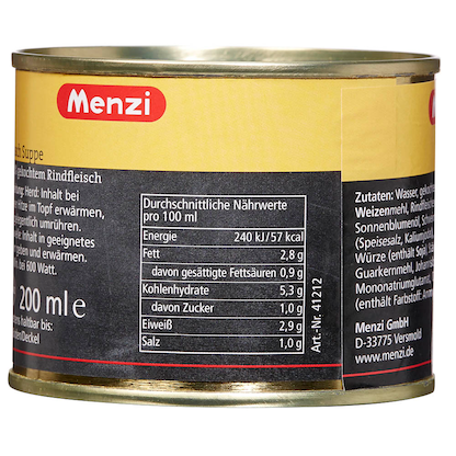 Artikelbild 2 für Menzi ungarische Gulasch Suppe Eintopf 5x 200,0 ml, 5 St., Artikelnummer 179024
