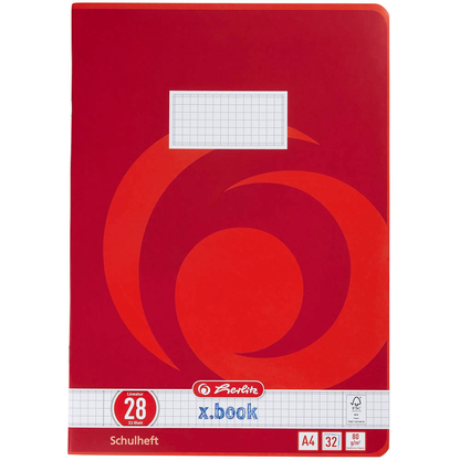 Artikelbild 4 für herlitz Schulheft x.book Lineatur 28 kariert DIN A4 Innen- und Außenrand, 32 Blatt, 1 St., Artikelnummer 891657