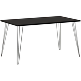 Artikelbild 1 für MÖBELPARTNER Hank Schreibtisch schwarz rechteckig, 4-Fuß-Gestell schwarz 140,0 x 80,0 cm, Artikelnummer 336809