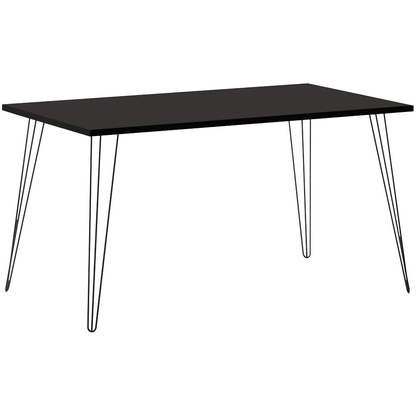 Artikelbild für MÖBELPARTNER Hank Schreibtisch schwarz rechteckig, 4-Fuß-Gestell schwarz 140,0 x 80,0 cm, Artikelnummer 336809