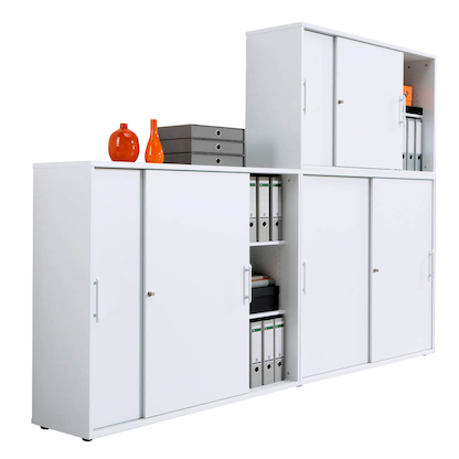 Artikelbild 7 für HAMMERBACHER Schiebetürenschrank, V1752S/5/5/RE lichtgrau 1 Fachboden 120,0 x 40,0 x 74,8 cm, Artikelnummer 977876