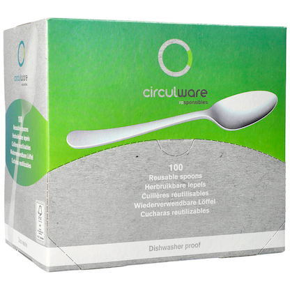 Artikelbild 3 für circulware RESBONSIBLES Mehrweg-Löffel, Kunststoff weiß, 100 St., Artikelnummer 890291