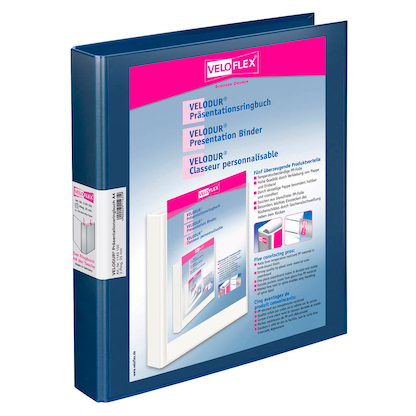 Artikelbild für VELOFLEX VELODUR® Präsentationsringbücher 2-Ringe blau 4,0 cm DIN A4, 10 St., Artikelnummer 685396