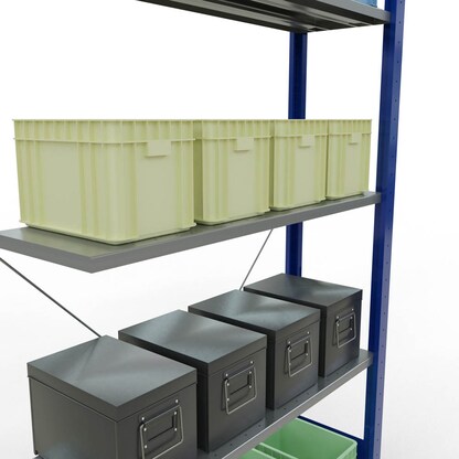 Artikelbild 3 für SCHULTE Anbau-Schwerlastregal 12655-130-B silber 130,0 x 50,0 x 200,0 cm, Artikelnummer 744169