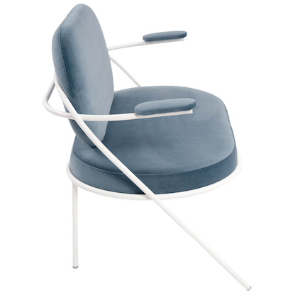 Artikelbild 3 für meet powered by PAPERFLOW 2-Sitzer Sofa SATURNE blau weiß Stoff 118,0 x 73,0 x 88,0 cm, 1 St., Artikelnummer 231379