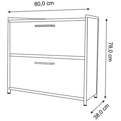 Artikelbild 2 für Kerkmann Sideboard Lago, 13799113 anthrazit 80,0 x 38,0 x 78,0 cm, 1 St., Artikelnummer 789757