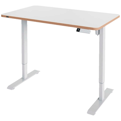 Artikelbild für LEITZ Ergo höhenverstellbarer Schreibtisch weiß rechteckig abgerundet, T-Fuß-Gestell weiß 120,0 x 70,0 cm, Artikelnummer 805216