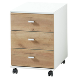 Artikelbild 1 für GERMANIA Lioni Rollcontainer weiß, eiche 3 Auszüge 40,0 x 49,0 x 57,0 cm, Artikelnummer 501306