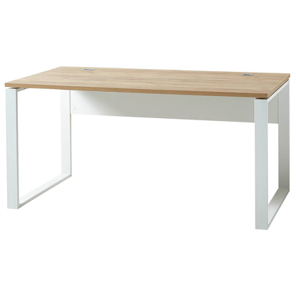 Artikelbild für GERMANIA Lioni Schreibtisch weiß, eiche rechteckig, O-Fuß-Gestell weiß 158,0 x 79,0 cm, Artikelnummer 501294