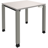 Artikelbild 1 für fm Sidney höhenverstellbarer Schreibtisch lichtgrau rechteckig, 4-Fuß-Gestell Quadratrohr silber 80,0 x 80,0 cm, Artikelnummer 353082