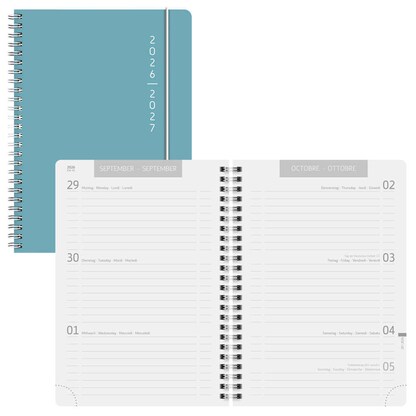 Artikelbild für BRUNNEN Schülerkalender Plain Blue 2026/2027 türkis, 1 St., Artikelnummer 805026