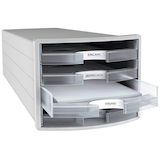 Artikelbild 1 für HAN Schubladenbox Impuls transparent 1013-63D, DIN A4 mit 4 Schubladen, 1 St., Artikelnummer 445256