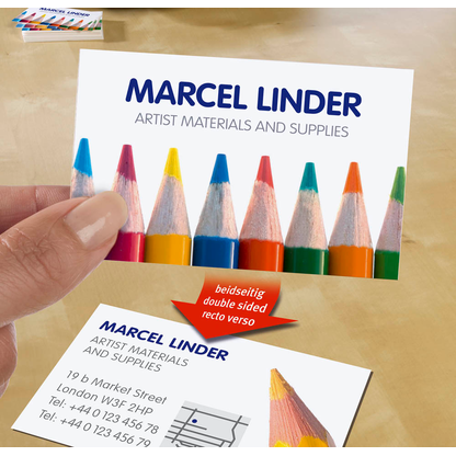 Artikelbild 2 für AVERY Zweckform Visitenkarten C32026-10 satiniert weiß 270 g/qm, 100 St., Artikelnummer 951129