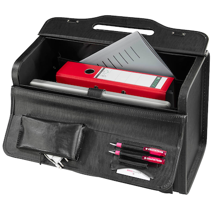 Artikelbild 4 für Alassio Pilotenkoffer SILVANA Lederimitat schwarz 48,0 x 23,0 x 39,5 cm, Artikelnummer 143313