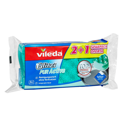 Artikelbild 2 für vileda Glitzi PUR Active Topfreiniger, 3 St., Artikelnummer 583265