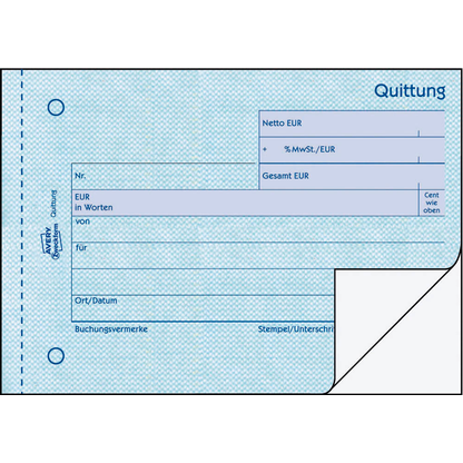 Artikelbild 4 für AVERY Zweckform Quittung, MwSt. separat ausgewiesen Formularbuch 306, 1 St., Artikelnummer 167684