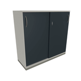 Artikelbild 1 für fm Schiebetürenschrank Sidney, 4260429765706 weiß, lavagrau 2 Fachböden 120,0 x 44,2 x 113,3 cm, Artikelnummer 412744