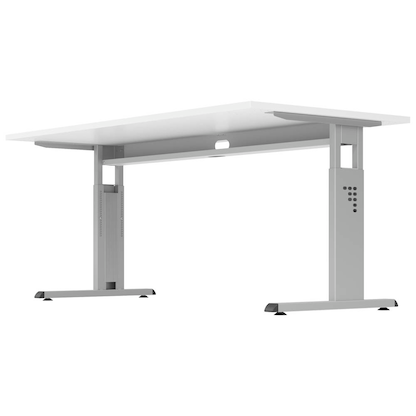 Artikelbild 7 für HAMMERBACHER OS 12 höhenverstellbarer Schreibtisch ahorn rechteckig, C-Fuß-Gestell silber 120,0 x 80,0 cm, Artikelnummer 656773