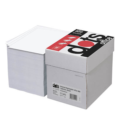Artikelbild für dots Kopierpapier office 800 DIN A4 75 g/qm 2.500 Blatt Maxi-Box, Artikelnummer 470757