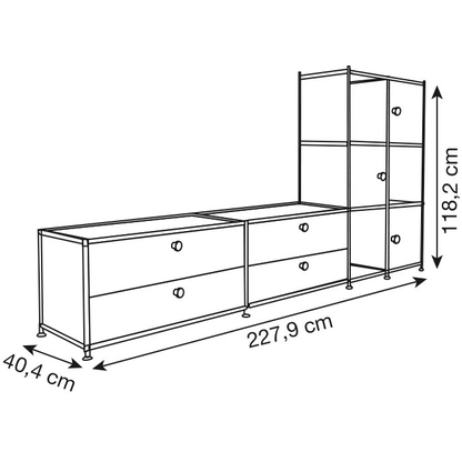 Artikelbild 2 für viasit Sideboard System4, 82859 schwarz 227,9 x 40,4 x 118,2 cm, 1 St., Artikelnummer 504237