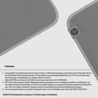 Artikelbild 9 für HP Mousepad 100 grau, Artikelnummer 505807