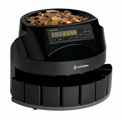 Automatische Zählmaschine Mit Bündelfunktion Ratiotec Coinsorter CS 500 – Automatische Münzzähl- Und Sortiermaschine – 600 Münzen/min, LCD-Display, Bündelfunktion – Für Alle Euro-Münzen