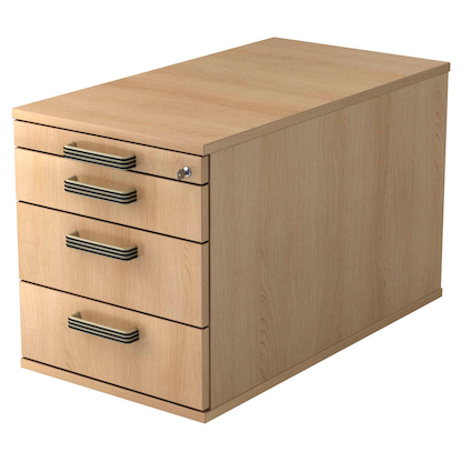 Artikelbild für HAMMERBACHER Haziender Rollcontainer eiche 4 Auszüge 42,8 x 80,0 x 51,2 cm, Artikelnummer 633077