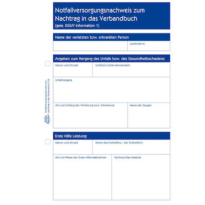 Artikelbild 3 für AVERY Zweckform Erste Hilfe Meldeblock Formularbuch 312, 1 St., Artikelnummer 692107